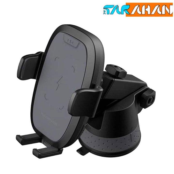 پایه نگهدارنده و شارژر بی سیم راو پاور مدل RP-SH014 RavPower RP-SH014 Wireless Charging Car Holder